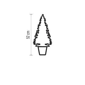 LED dekorace EMOS 20 LED vánoční stromek zasněžený, 52 cm, 3x AA, vnitřní, teplá bílá, časovač 
