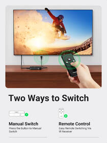 HDMI rozbočovač UGREEN HDMI Switcher 3 In 1 Out  4K@30HZ 

