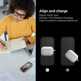 Bezdrátová nabíječka Spigen F316W černá barva
