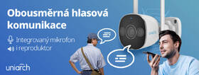 IP kamera Uniarch UHO-B2D-M3F3D, Bullet, 3Mpx, 1296p, 2,8mm, Wi-Fi, Mikrofon, IP67 bílá barva
