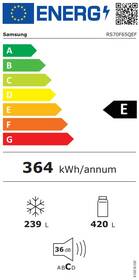 Americká lednice Samsung RS70F65QEFEO černá barva
