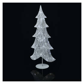 LED dekorace EMOS 60 LED vánoční 3D stromek, 90 cm, vnitřní, studená bílá, časovač 
