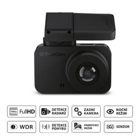 Autokamera TrueCam M7 GPS Dual (s hlášením radarů) černá barva
