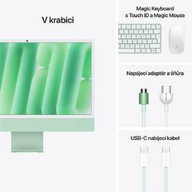 Počítač All In One Apple 24" CTO Sklo s nanotexturou M4 10× CPU 10× GPU, 16 GB, 1 TB - zelený CZ 
