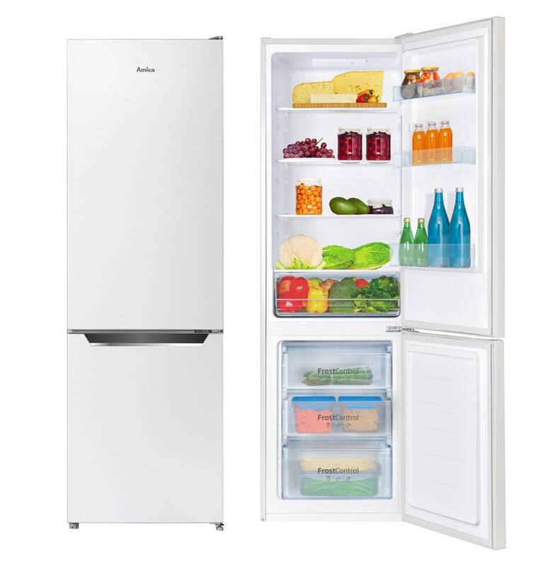 Chladnička s mrazničkou Amica FK2525.4UNT bílá barva
