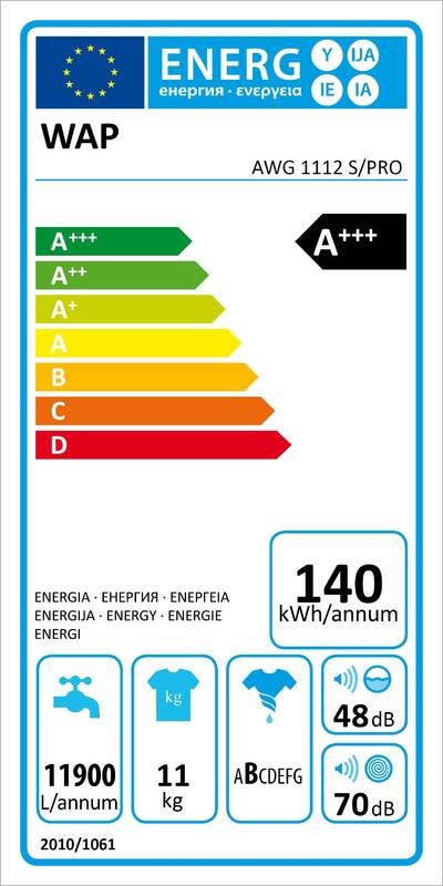 Pračka Whirlpool AWG 1112 S PRO stříbrná barva
