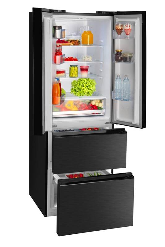 Chladnička s mrazničkou Amica FY3269.6DFBX černá barva
