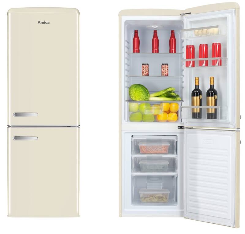 Chladnička s mrazničkou Amica VC 1622 M béžová barva
