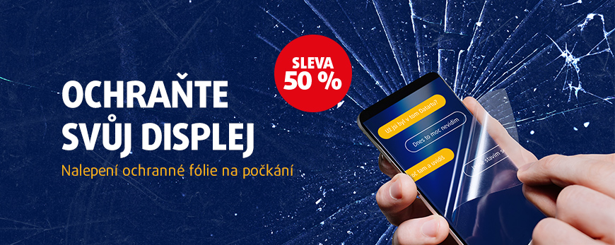 50% sleva na nalepení ochranné fólie | DATART