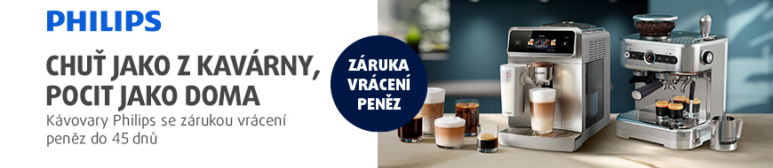 Záruka vrácení peněz do 45 dnů na kávovary Philips – DATART