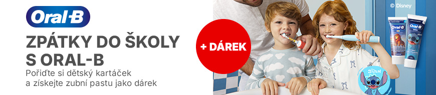 Zubní pasta jako dárek k vybraným dětským zubním kartáčkům Oral-B – DATART