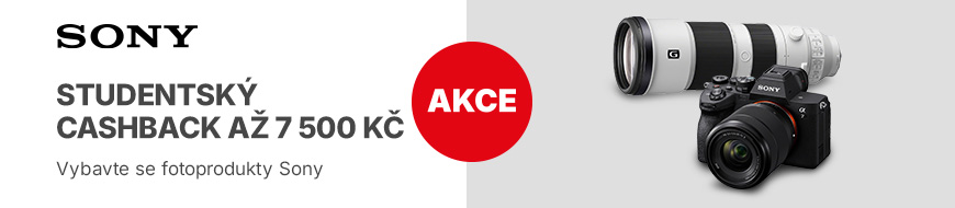 Cashback až 7 500 Kč na vybrané bezzrcadlovky, kompakty, objektivy a další příslušenství Sony – DATART