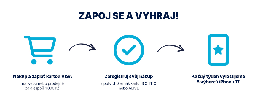 Zaplať kartou Visa v DATARTu a vyhraj iPhone 17