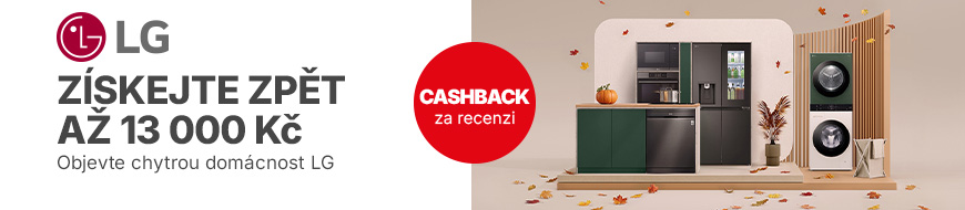 Za nákup, recenzi a registraci vybraných velkých spotřebičů LG nyní získáte cashback v hodnotě až 13 000 Kč – DATART
