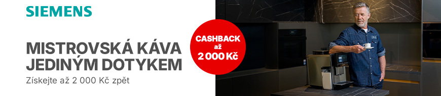 Cashback až 2 000 Kč na vybrané kávovary Siemens – DATART