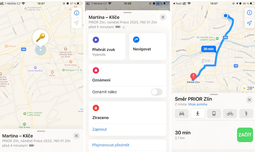 Hoďte starosti za hlavu! Pořiďte si trasovací klíčenku Apple AirTag