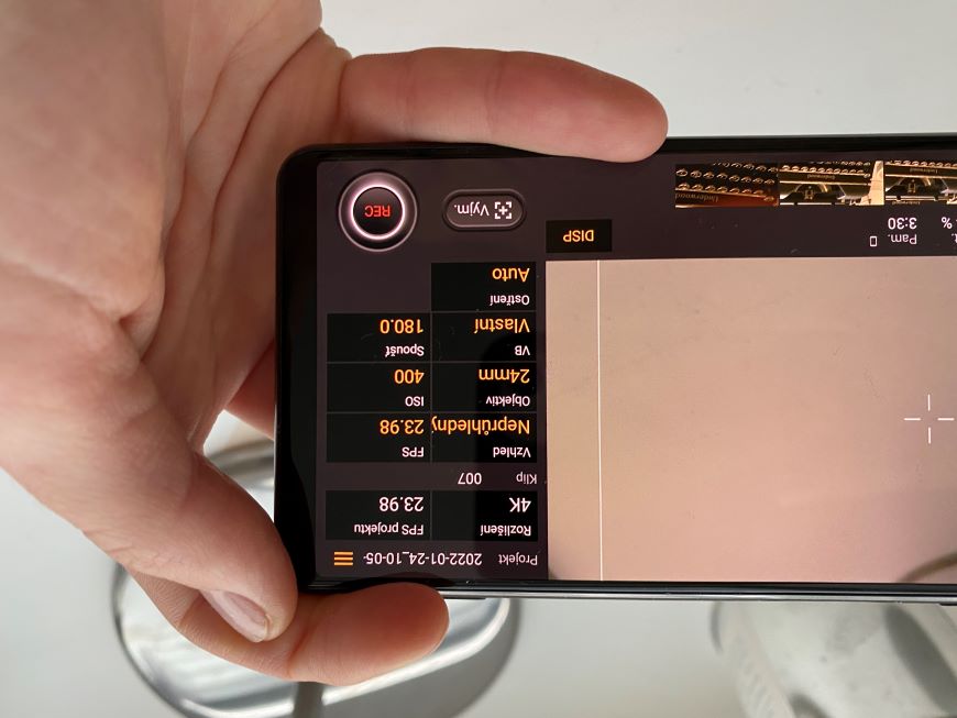 Sony Xperia 5 III – Aplikace Cinema Pro