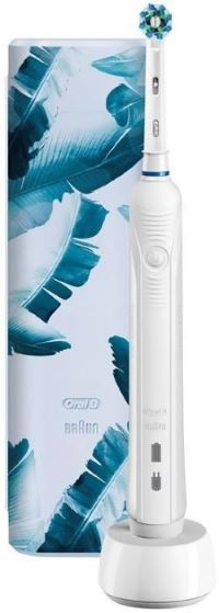Nejprodávanější elektrické kartáčky v DATARTu Zubní kartáček Oral-B Pro 750 Cross Action White + Exclusive cestovní pouzdro