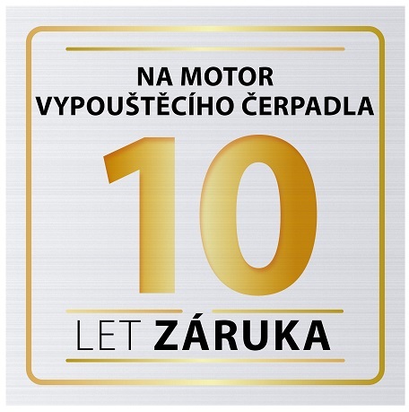 Prodloužená záruka na motor vypouštěcího čerpadla 10 let 
