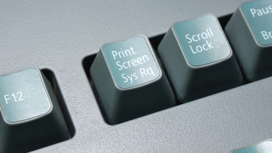 Jak udělat printscreen? Záběr na tlačítko klávesnice Print Screen Sys Rq a Scroll Lock