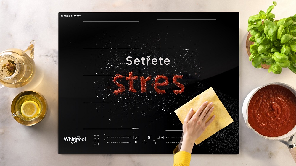 Voda je zázrak! Lesk jako blesk zajistí exkluzivním indukčním deskám Whirlpool jen pár kapek vody Whirlpool Setřete stres, indukce