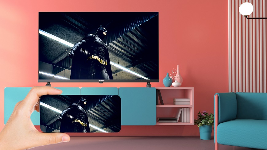 Chytrá televize Hisense 55U7KQ, sdílení obrazovky