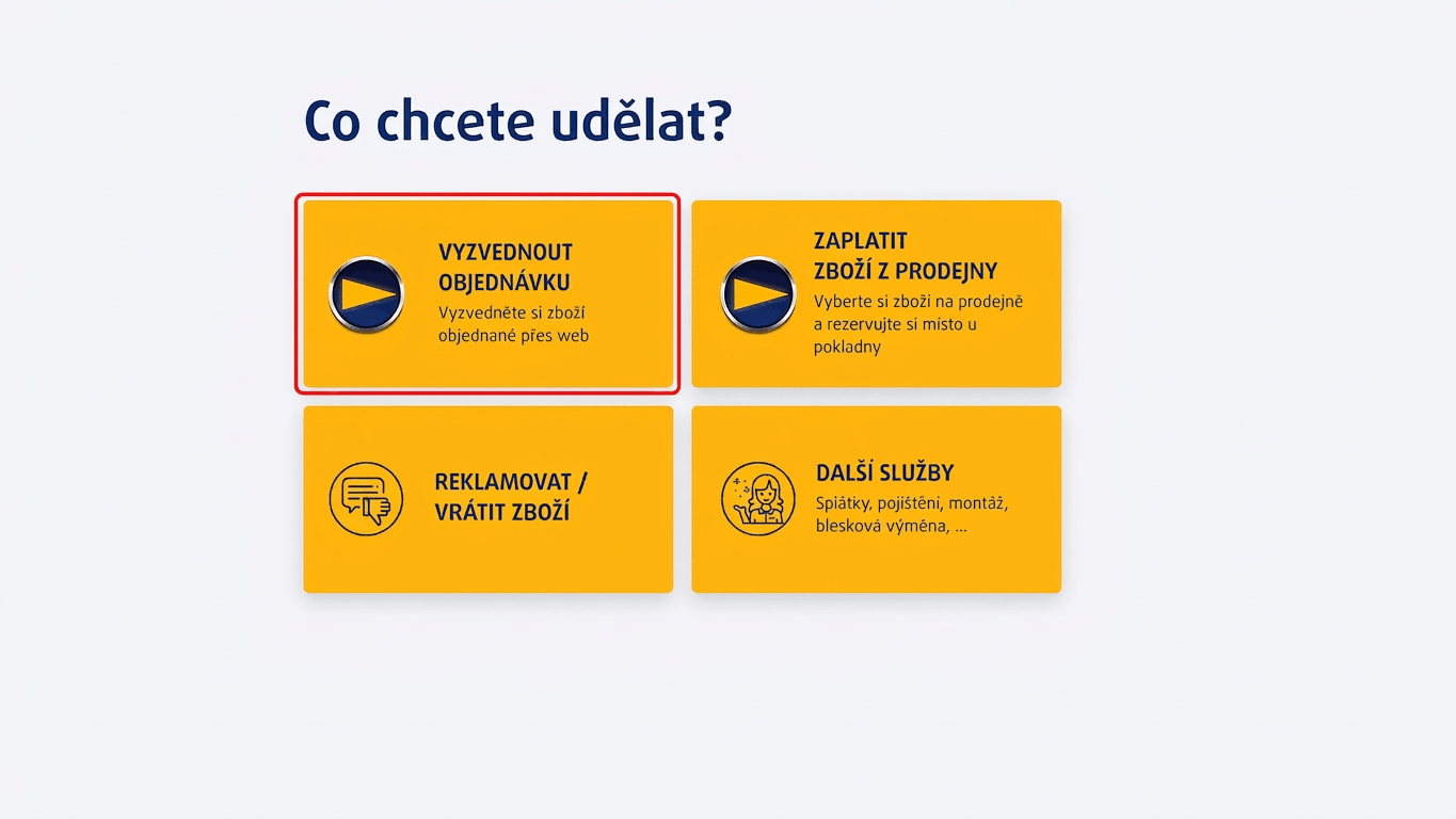 Vyvolávací terminály na prodejnách Vyvolávací terminály na prodejnách
