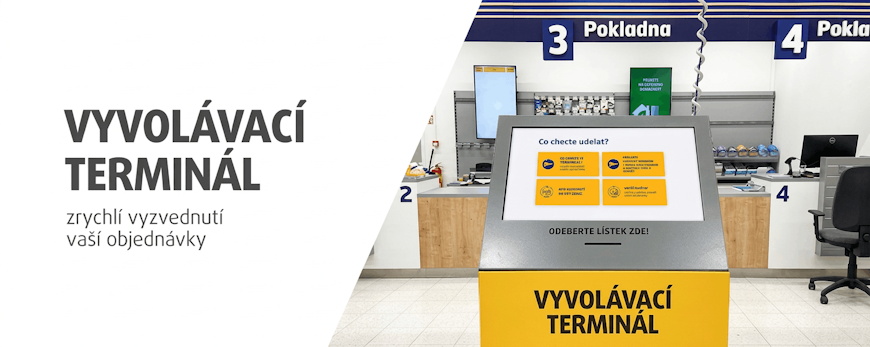 Vyvolávací terminály na prodejnách Vyvolávací terminály na prodejnách