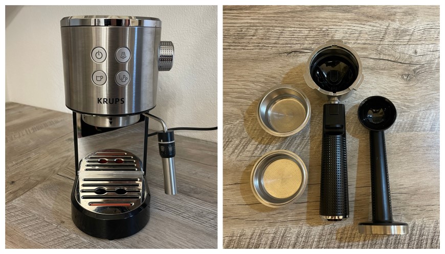 Recenze: Kávovar KRUPS XP444C10 Virtuoso+. Mistr barista nebo začátečník? Příslušenství ke kávovaru espresso KRUPS Virtuoso+