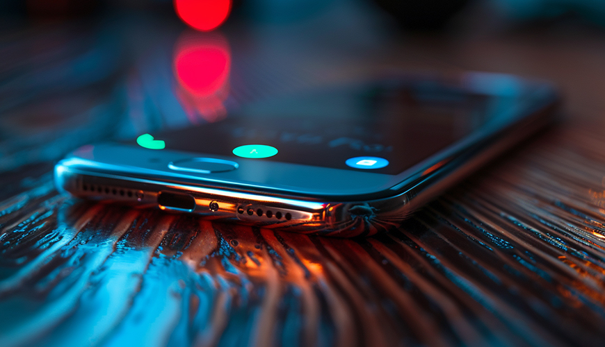 Jak skrýt číslo? Detail na dotykový mobilní telefon. Na displeji je vidět příchozí hovor.