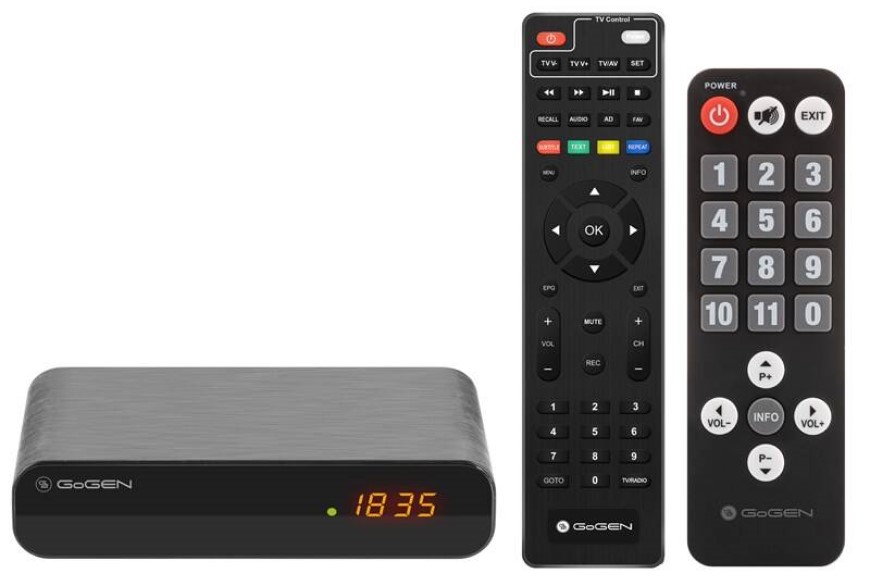 Set-top box GoGEN DVB 143 T2 SENIOR černý