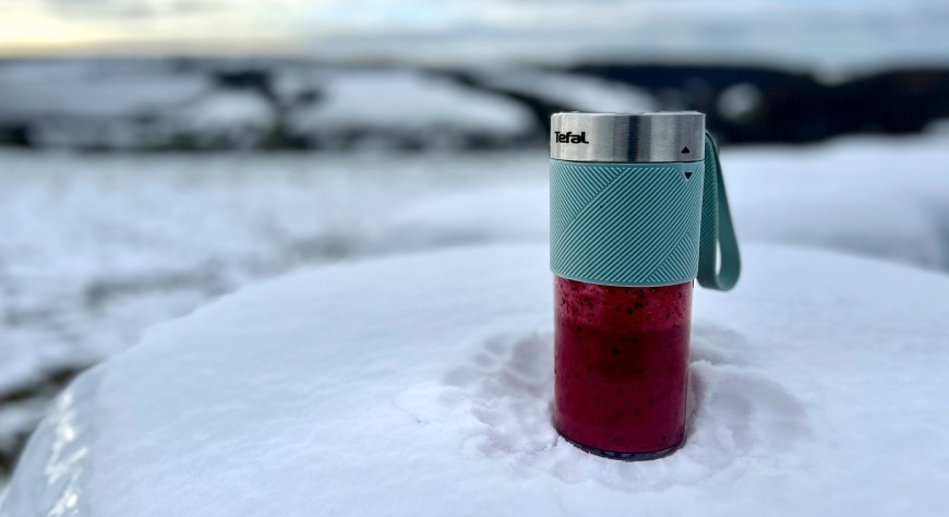 Přenosný mixér Tefal Smoothie Lightmix, modrý – smoothie na cestách