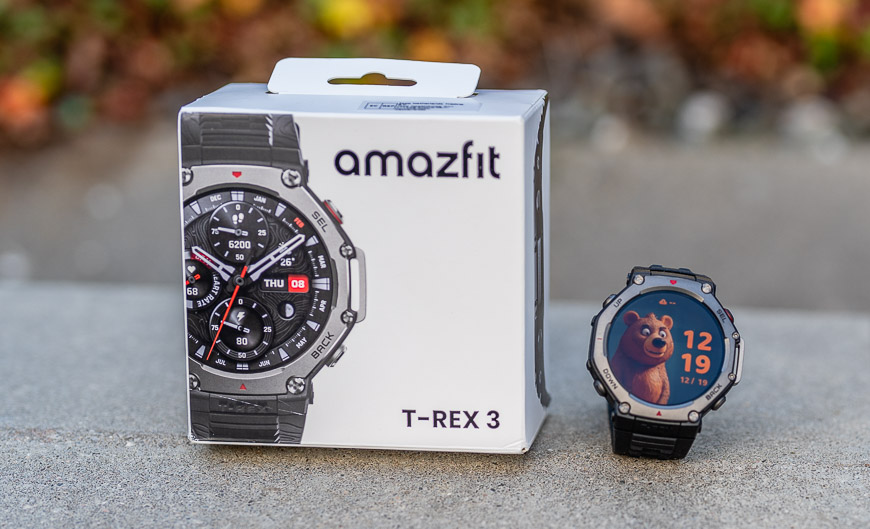 balení Amazfit T-Rex 3