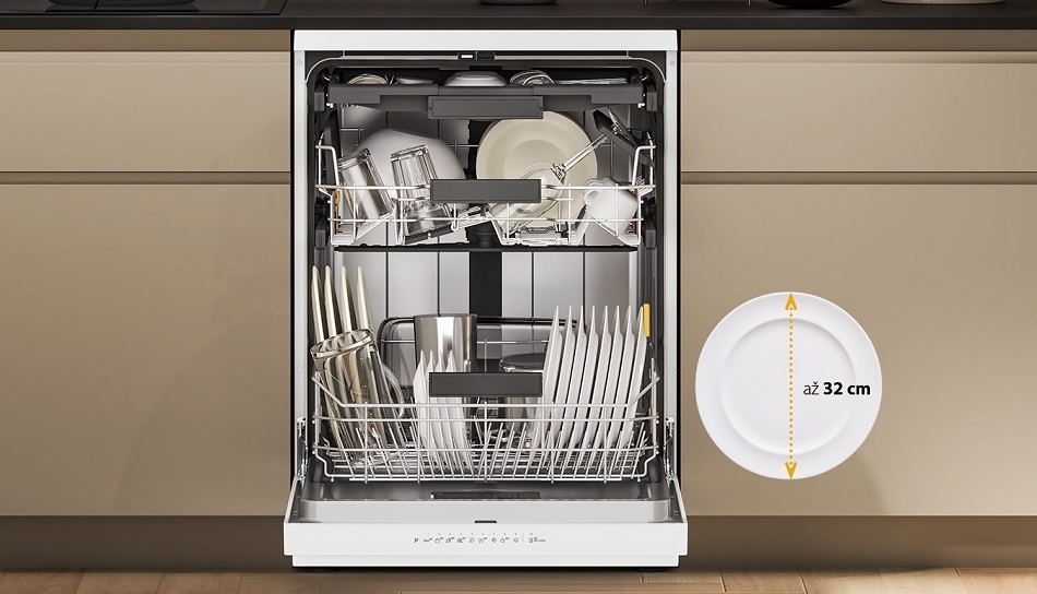 Extrémní myčky Whirlpool MaxiSpace: Více místa pro nádobí, méně starostí pro vás! whirlpool myčky nádobí maxispace vnitřní prostor
