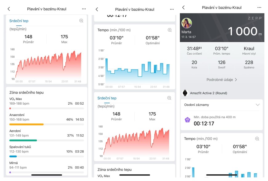 Recenze: Chytré hodinky Amazfit Active 2 oslní nízkou cenou a bohatou výbavou Amazfit - plavání
