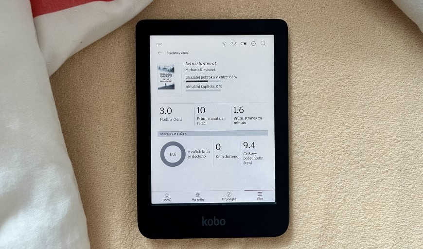 Recenze: Čtečka e-knih Kobo Clara Colour má co nabídnout statistiky čtení