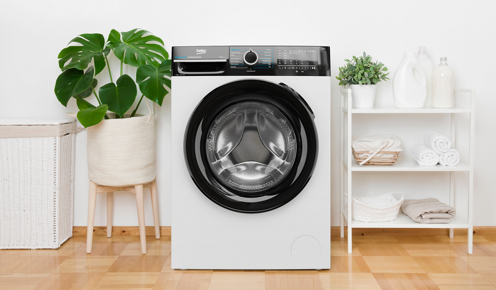 Pračky Beko s technologií EnergySpin: Revoluce v úsporném praní Pračka Beko černý ovládací panel technolgie energySpin