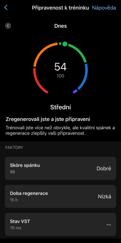 Recenze: Chytré hodinky Garmin Venu X1 – Když všechen čas hraje pro vás Analýza připravenosti k tréninku v aplikaci Garmin Connect