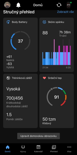 Recenze: Chytré hodinky Garmin Venu X1 – Když všechen čas hraje pro vás Stručný přehled dat naměřených hodinkami v aplikaci Garmin Connect