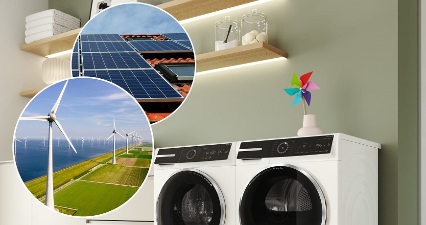Pračka a sušička Bosch využívá přebytek energie z fotovoltaiky