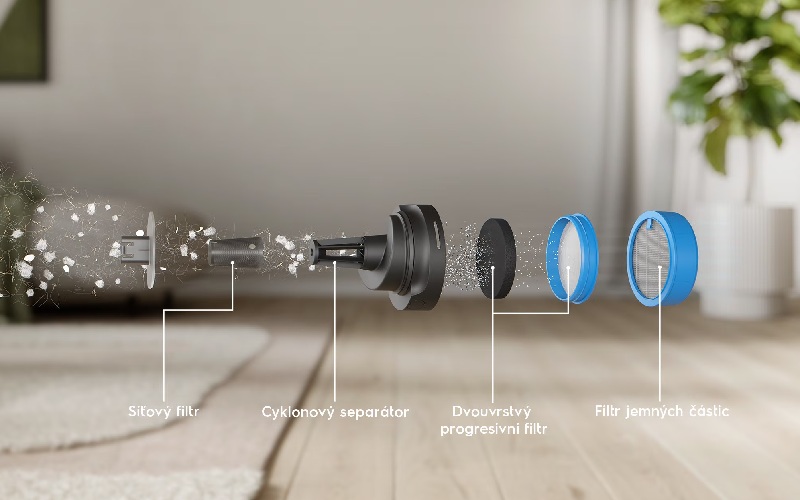 5stupňový filtrační systém vysavače Electrolux 600