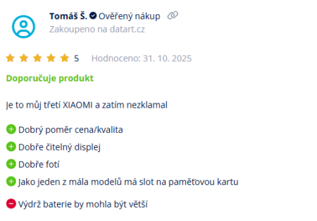screenshot recenze redmi note 14 