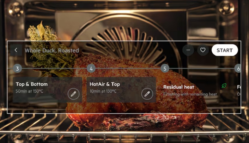 S parní troubou AEG SteamPro může být šéfkuchařem každý Uživatelské rozhraní trouby AEG SteamPro