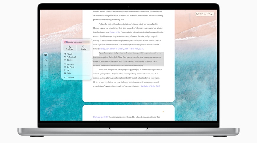 aplikace Essayist otevřená v MacBooku