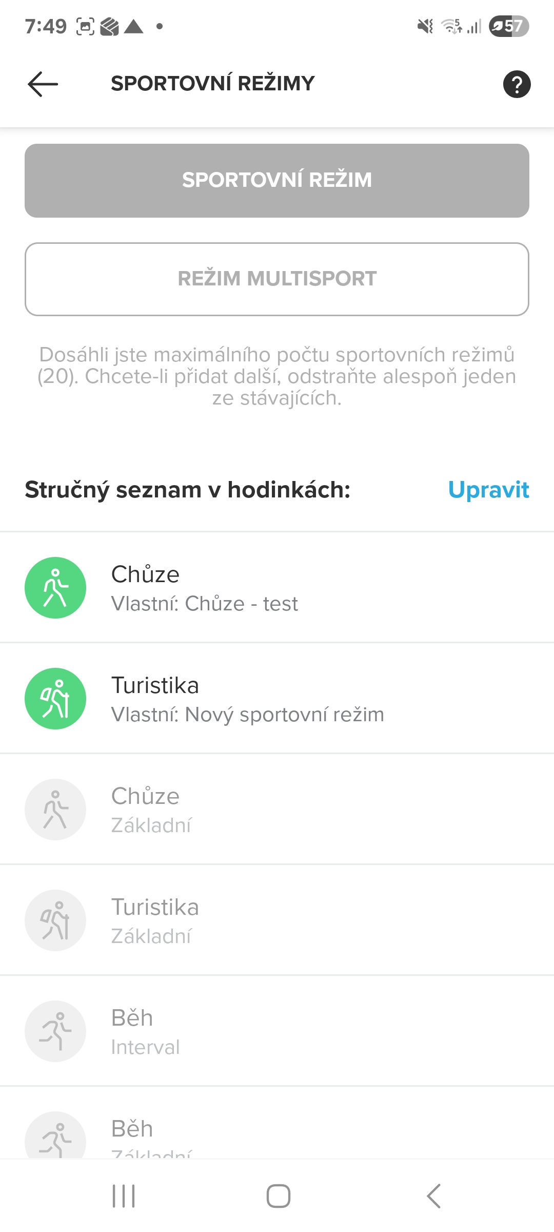 Recenze: Suunto Vertical 2 – Nejlepší parťák každého dobrodruha Screenshot z aplikace Suunto zobrazující seznam aktivit