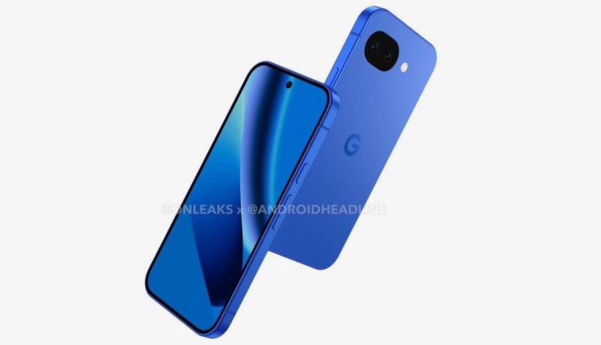 render modelu Google Pixel 10a (@OnLeaks, AndroidHeadlines.com)