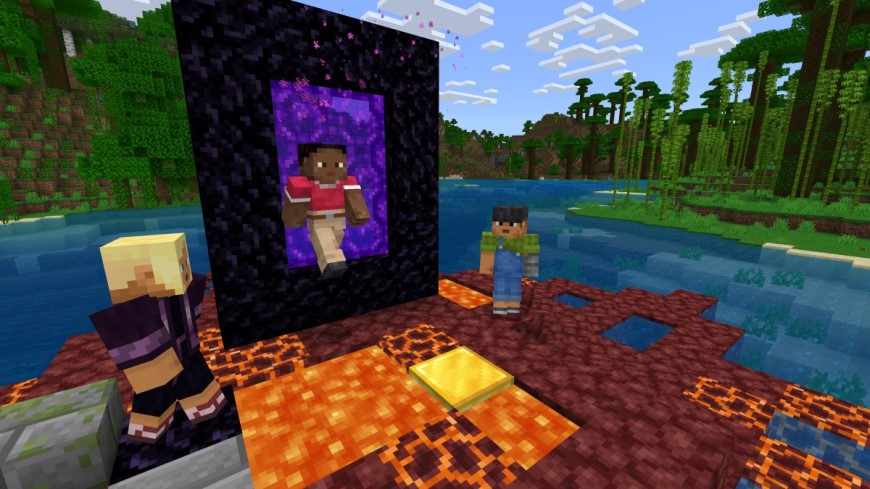 Počítačová hra Minecraft vizualizuje svět vytvořený z bloků