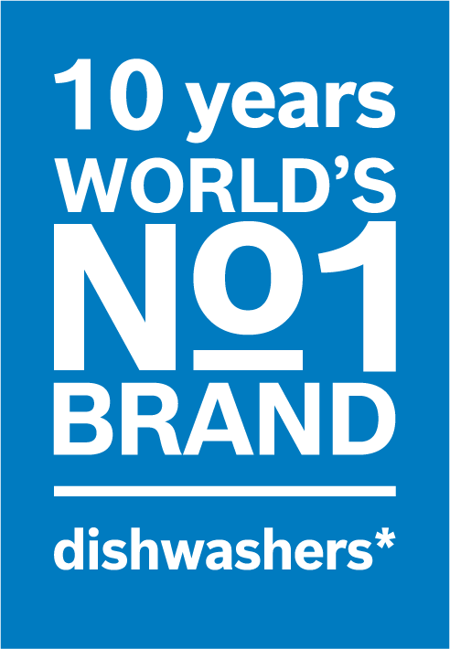 Logo pro myčky Bosch, 10 years worlds No 1 brand