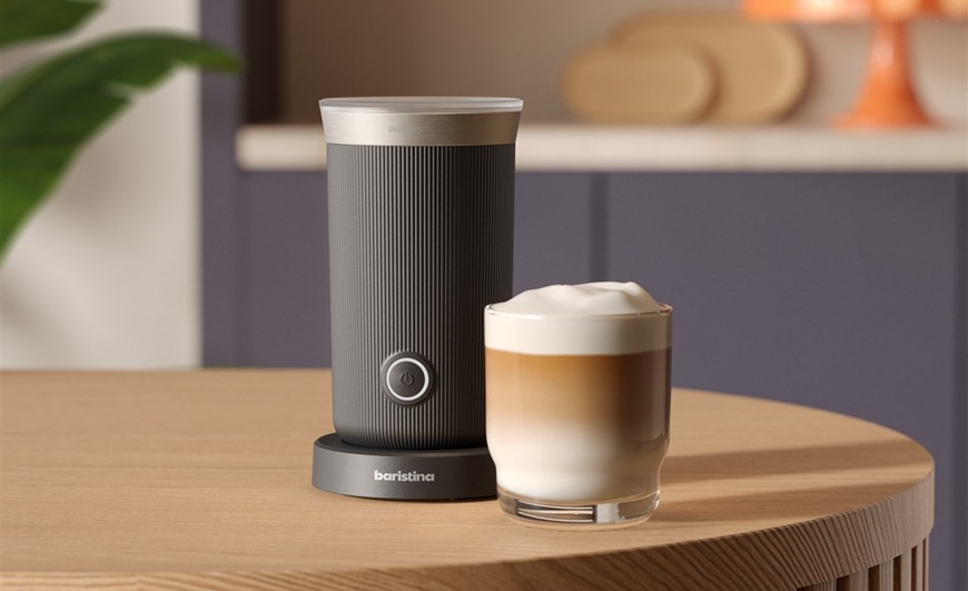černý napěňovač mléka Philips Baristina