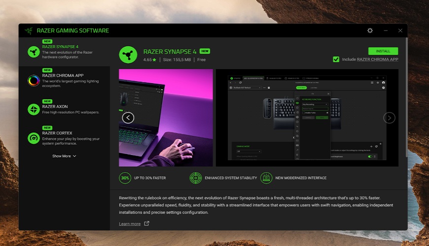 Herní myš Razer Viper V3 Pro SE – Našlapaná výzbroj pro FPS i kompetitivní hry Software Razer Synapse 4